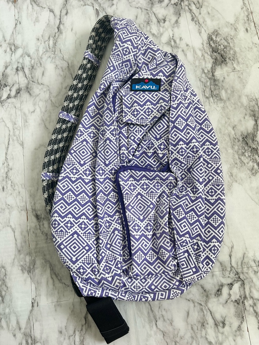 Kavu | Aztec Sling Bag in light purple periwinkle color